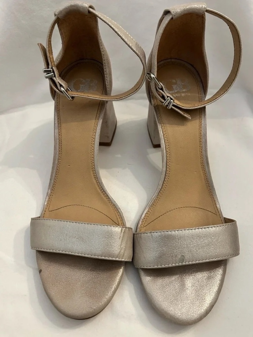Women’s Ankle Strap Block Heel Sandals - Champagne